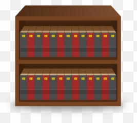 Clipart - Bookcase Png,Bookshelf Png