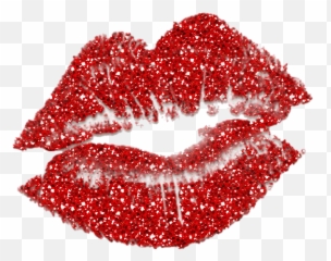 Red Glitter Lips Png Transparent Image - Background