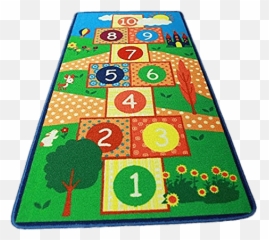 Colourful Hopscotch Rug Transparent Png - Green Transparent Rug,Rug Png