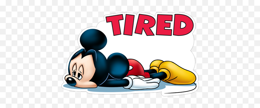 Pin - Mickey Mouse Stickers Png,Tired Png