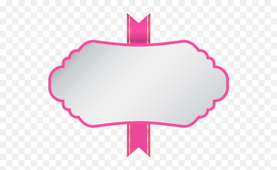 White Pink Label Png Clip Art Image Molduras Etiquetas - Infographic Label Png,Breast Cancer Ribbon Png
