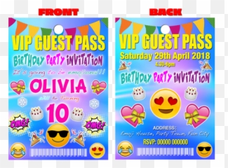 Birthday Emoji Smiley Face Hearts Vip Guest Party Pass Lanyard Grandwazoodesign - Clip Art Png,House Emoji Png