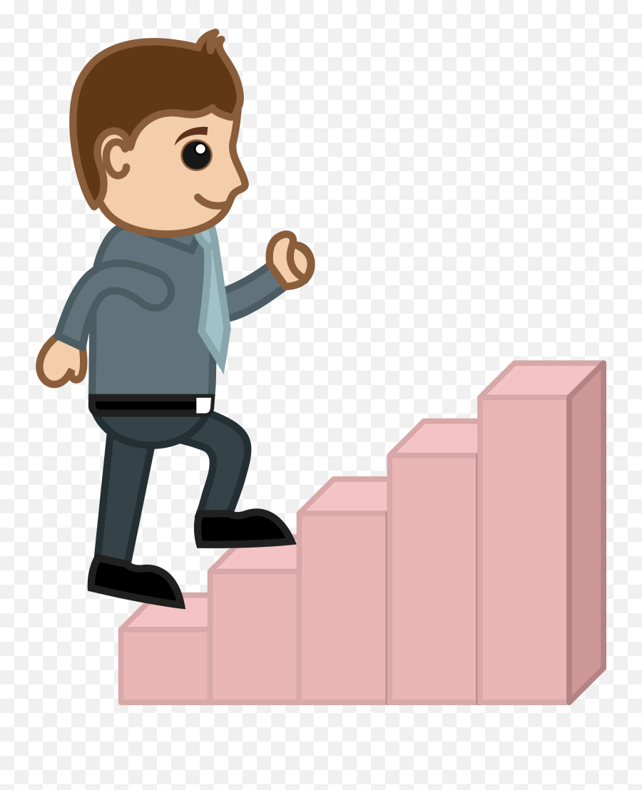 Businessman Clipart Png - Stepping Cartoon,Step Png