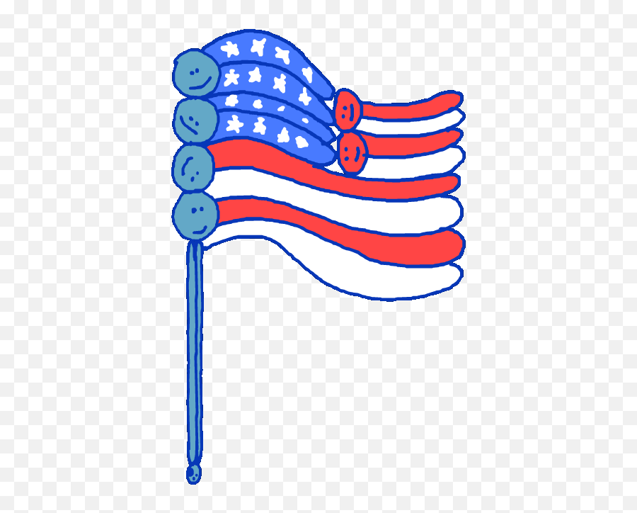 Voting American Flag Sticker Buzzfeed Animation For - Flag American Png,Buzzfeed Png