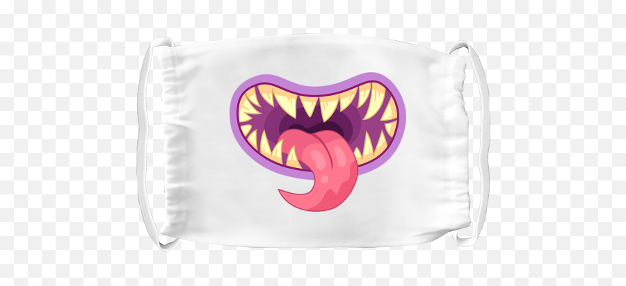 Washable Face Mask With Design Printing Monster Mouth - Mask Design Mouth Png,Monster Mouth Png
