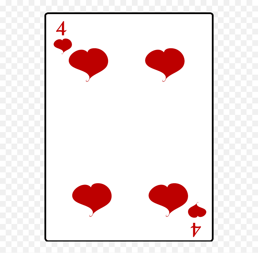 4 Of Hearts Clipart Free Download Transparent Png Creazilla - Four Of Hearts Card,Heart Clipart Png