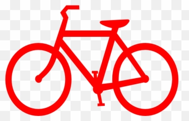 Red Bicycle Outline Clip Art - vector clip art Bike png