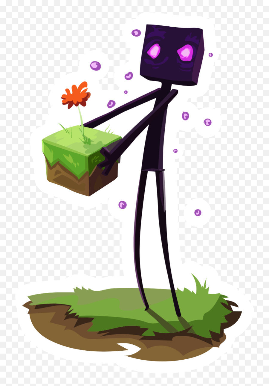 Minecraft Cute Enderman In 2020 - Cute Enderman Minecraft Png,Grass Block Png
