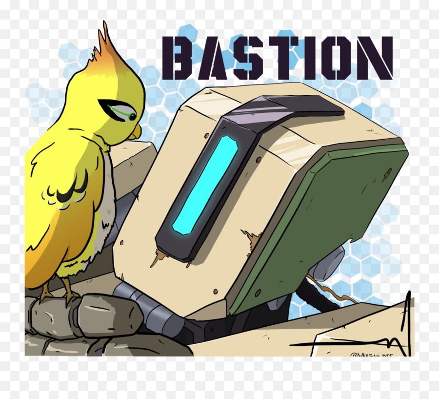 Overwatch Bastion Videogame Bird Sticker By Sbevex - Art Png,Bastion Transparent