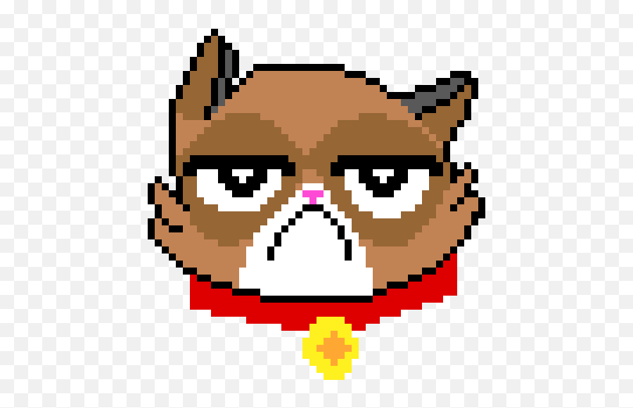 Grumpy Cat - Grumpy Cat Pixel Art 650x550 Png Clipart Grumpy Cat Pixel Art,Transparent Pixel Cat