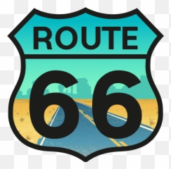 Route 66 Laptop Sticker - Route 66 Stickers Png,Route 66 Logo