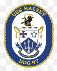Destroyer Uss Halsey - Momsen Ddg 92 Crest png