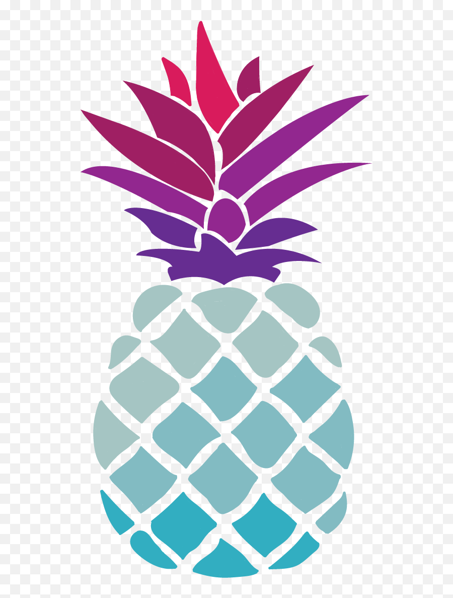 Pineapple Sticker - Black And White Pineapple Clipart Free Png,Pineapple Transparent