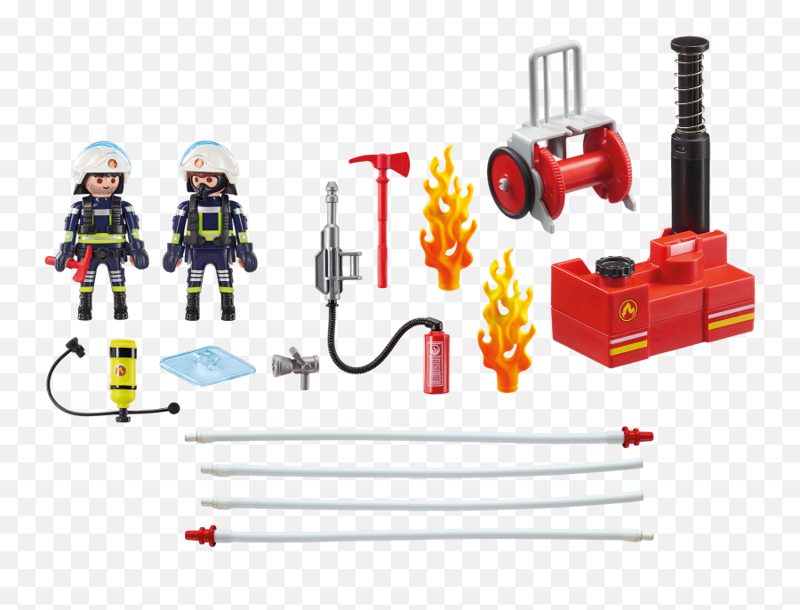 Firefighters With Water Pump - 9468 Playmobil City Action Fire Png,Hose Reel Icon