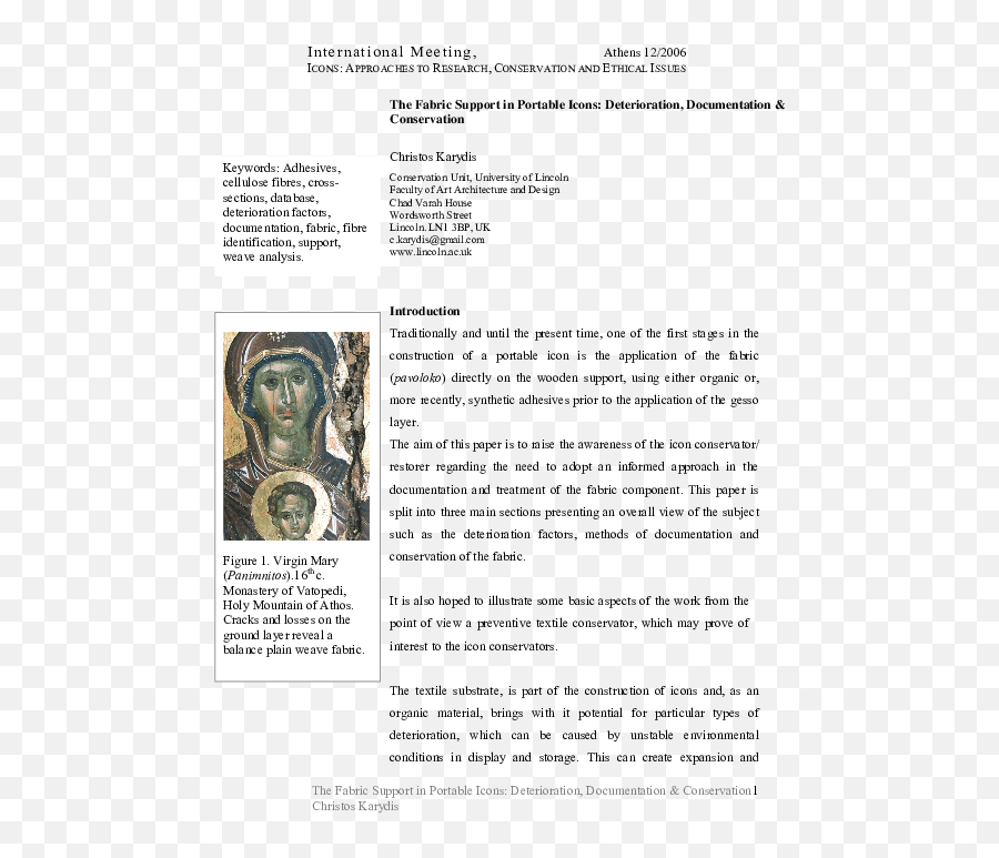 Pdf The Fabric Support In Portable Icons Deterioration - Document Png,Solvent Icon