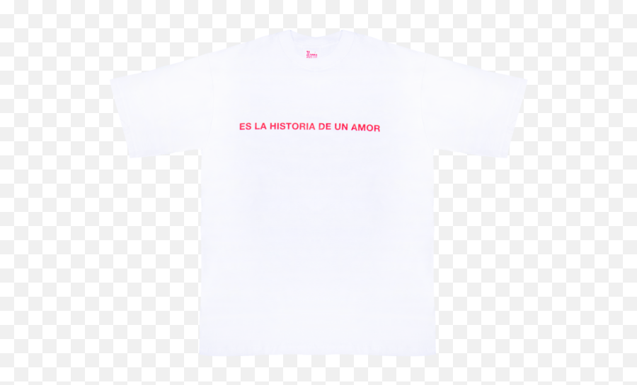 Es La Historia De Un Amor White Tee - Active Shirt Png,White T Shirt Transparent