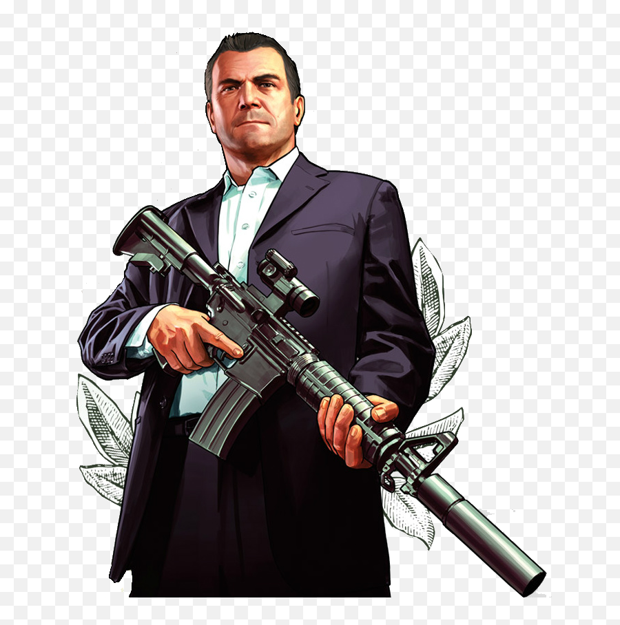 Michael Transparent - Gta V Characters Png,Gta V Transparent