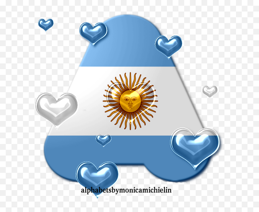 Alphabets By Monica Michielin Argentina Flag Alphabet And - Heart Png,Argentina Flag Png
