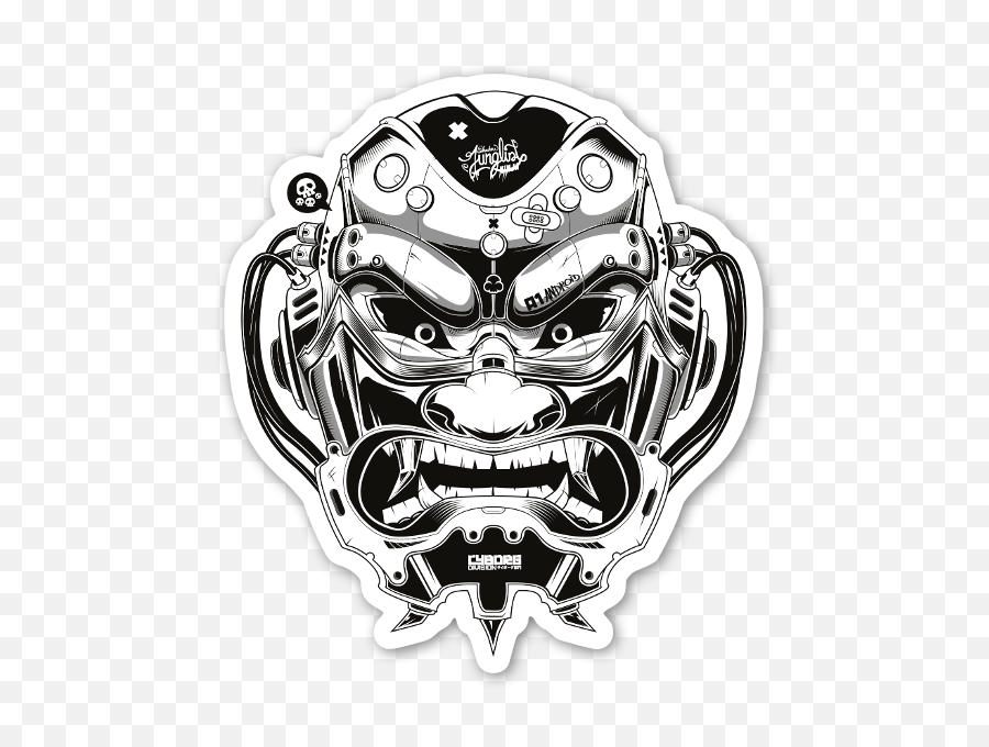 Stickerapp Cyborg Sticker Transparent Png Oni