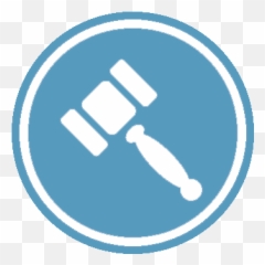 Download Gavel Logo Blue - Governance Icon Png Full Law White