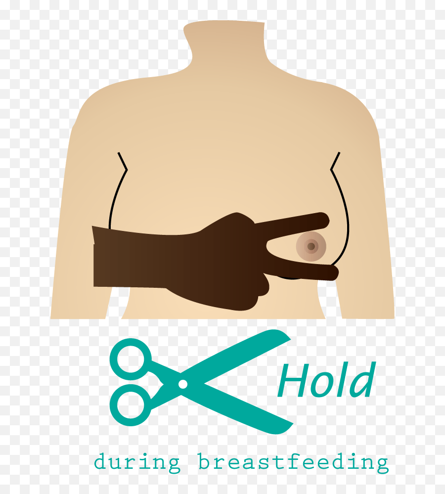 Pin - Hold Breast During Breastfeeding Png,Scissors Clipart Transparent