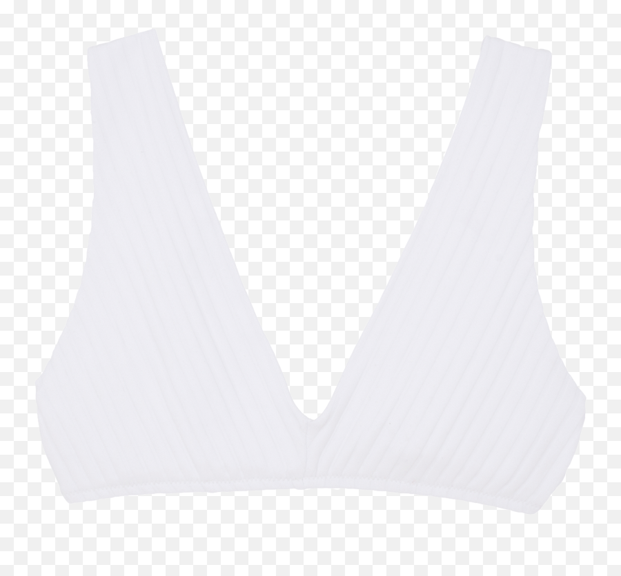 Araks - Una Bikini Top In White Rib Solid Png,Calvin Klein Icon Triangle Bra