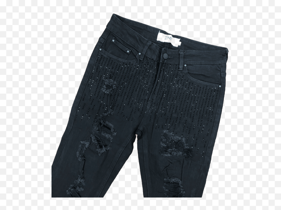 Dna - Drop Crystal Jeans Black Stoneblack Solid Png,Black Icon Clothing