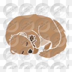 Sleepy Groundhog Stencil For Classroom Therapy Use - Great Illustration png