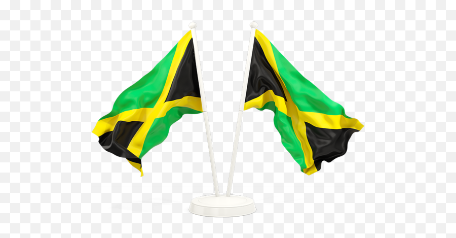 Two Waving Flags - Flag Of Zambia Png,Jamaica Flag Png
