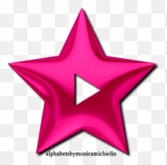 Monica Michielin Alphabets Pink Youtube Logo Alphabet And - Bright Stars Clip Art png