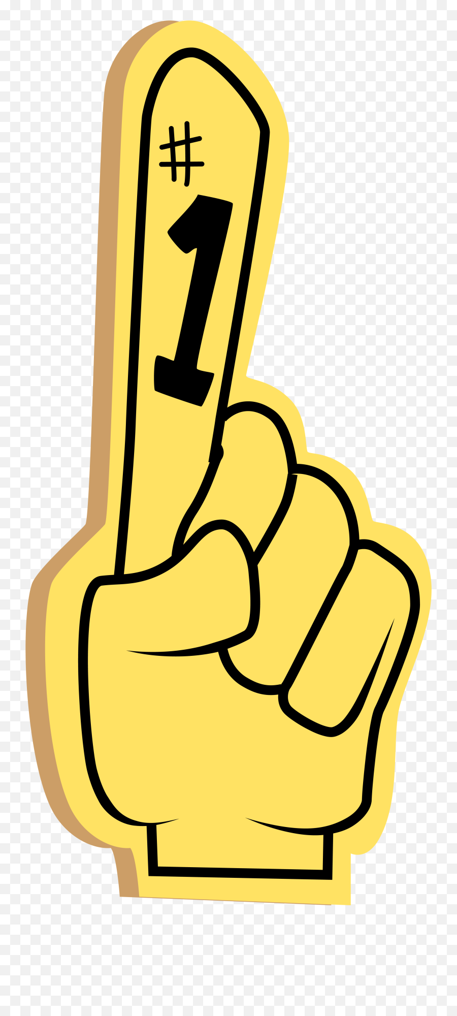 Clip Royalty Free 1 Vector Hand - Foam Finger Transparent Background Png,Foam Finger Png