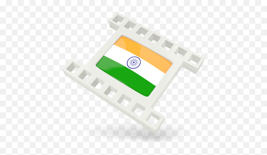 White Movie Icon Illustration Of Flag India Png