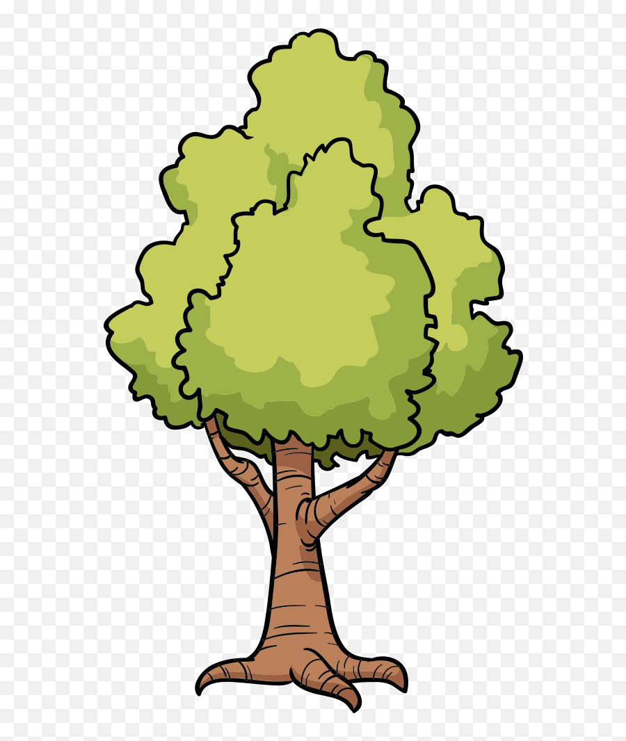 Clip Art - Cartoon Tree Drawing Png,Cartoon Tree Png