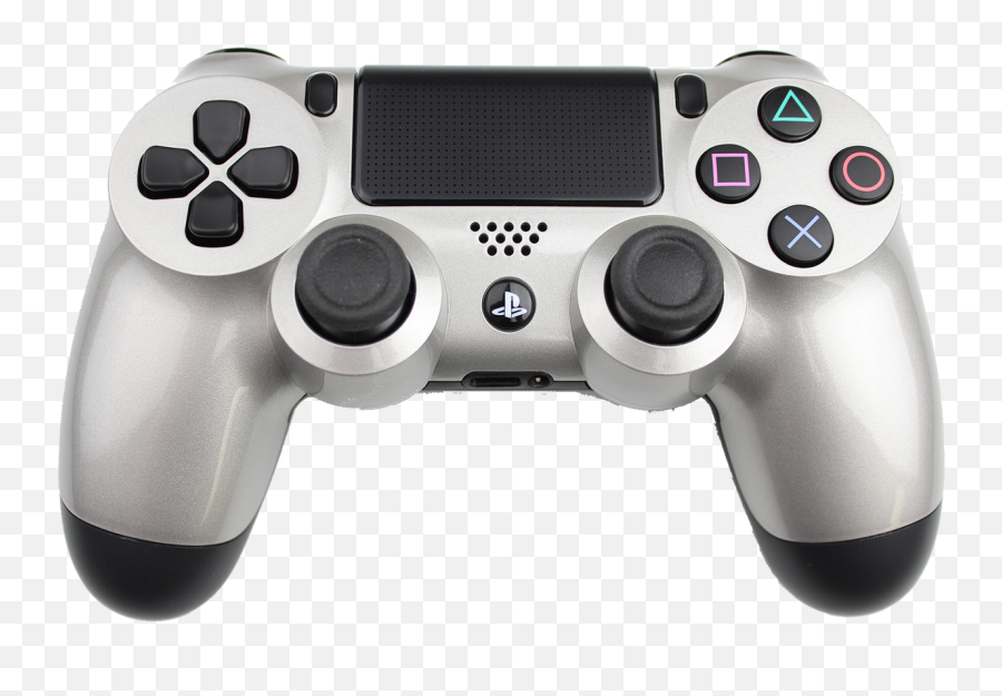 Playstation Ps4 Controller Silver Png - Transparent White Ps4 Controller,Ps4 Controller Png