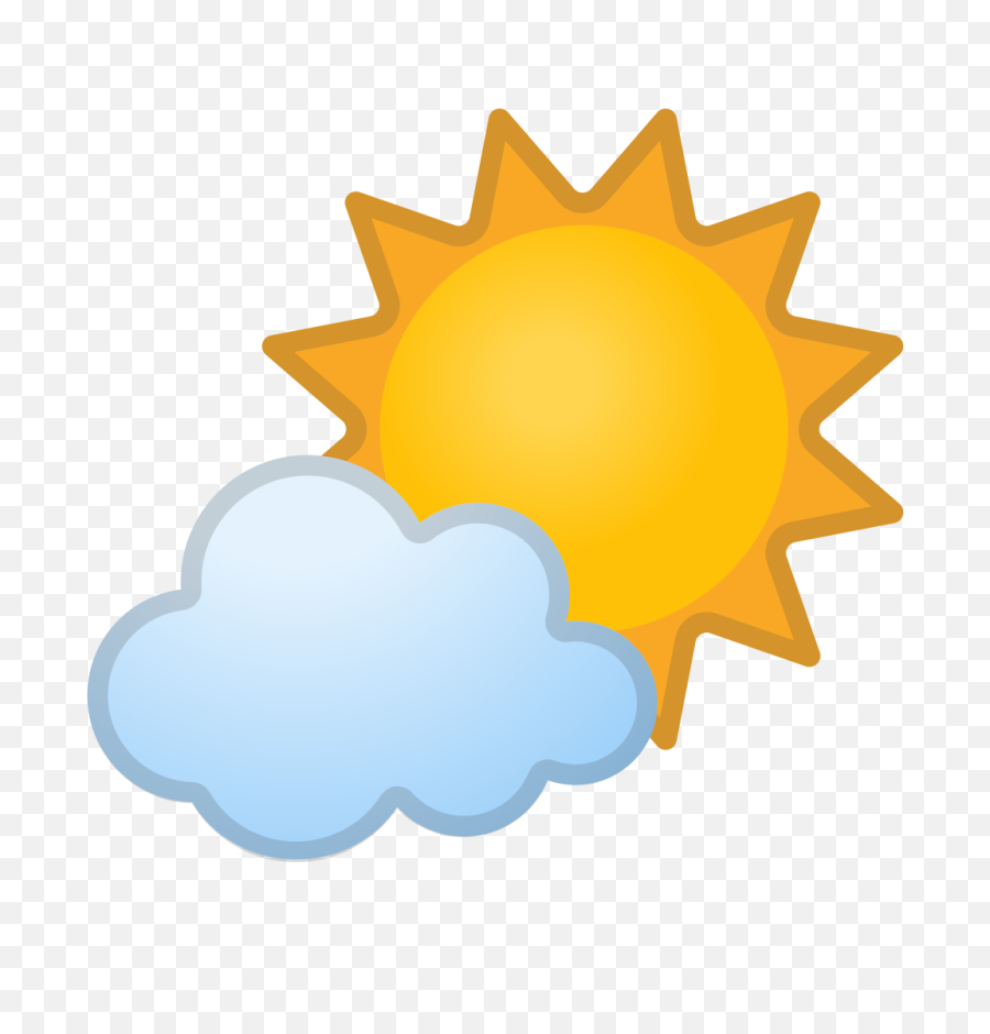 Sol Detrás De Una Nube Pequeña Emoji - Sun And Cloud Png,Nube Png