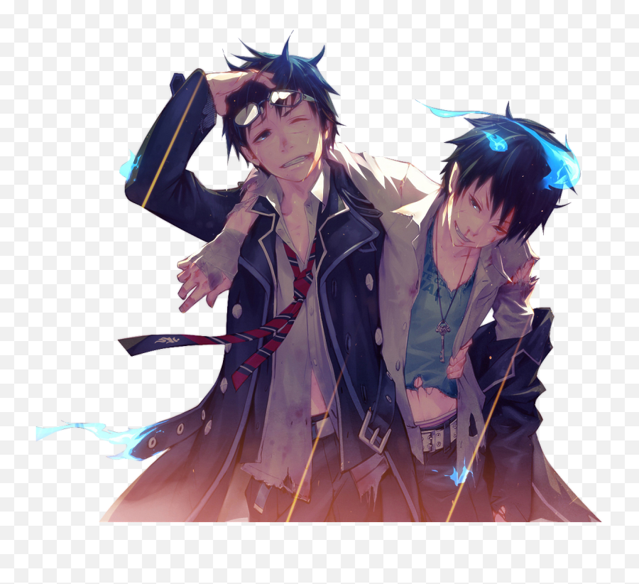 Blue Exorcist Yukio Okumura Rin - Rin Okumura And Yukio Png,Rin Okumura Png