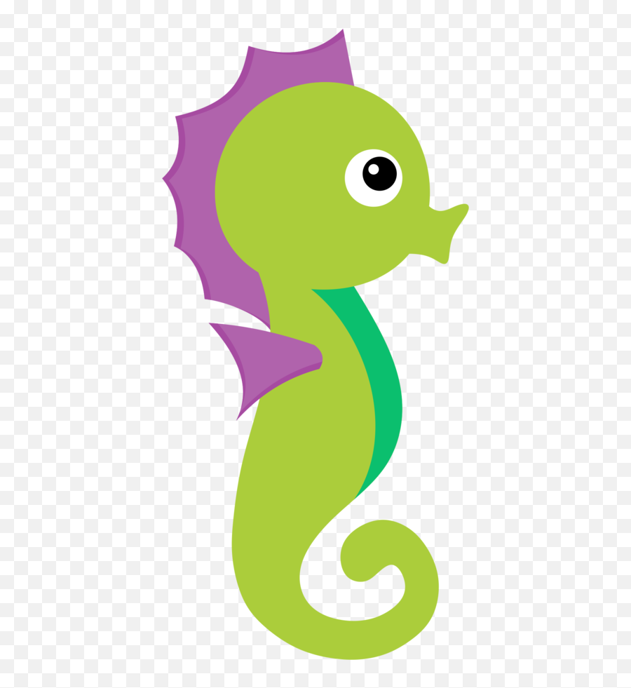 Green Clipart Seahorse Transparent Free For - Cute Seahorse Clipart Png,Seahorse Png