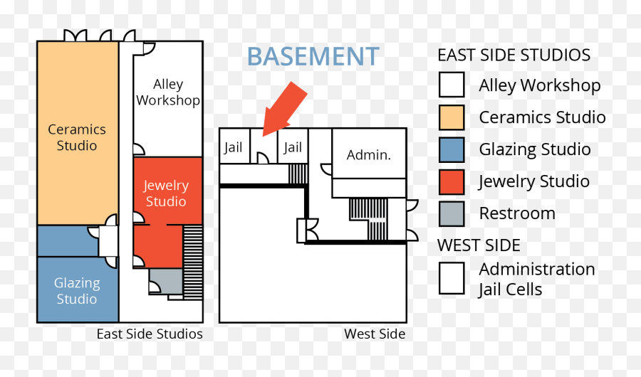 Jail Cells U2013 Jansen Art Center - Ceramic Workshop Floor Plan Png,Jail Cell Png