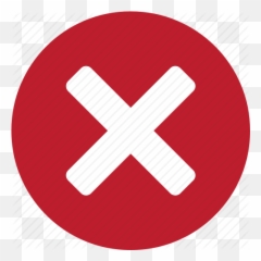 Transparent Wrong Cross - Red Circle X Icon png