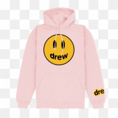 Drew House - Light Pink Hoodie Mascot Logo Justin Bieber Drew House Pink Hoodie Png,Linkin Logo