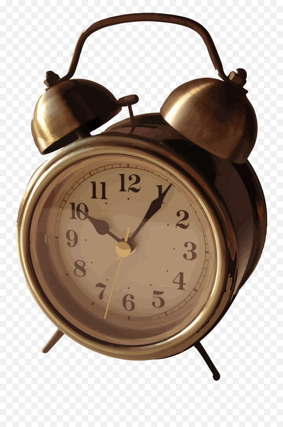 Alarm Clocks Golden Color Clipart Png - Reloj Cuadrado,Clocks Png