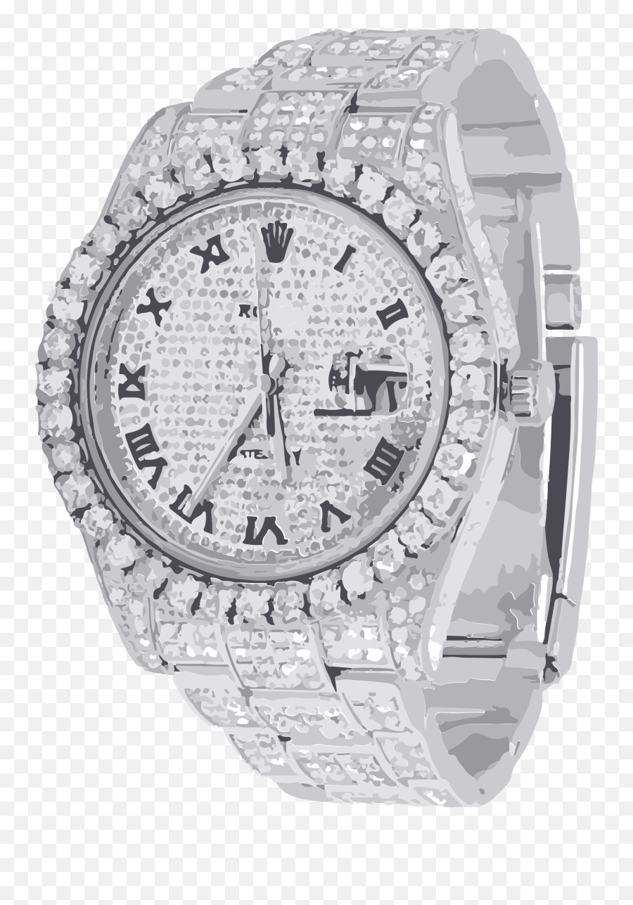 Watch Accessory Platinum Bling - Rolex Diamond Watch Png,Bling Png