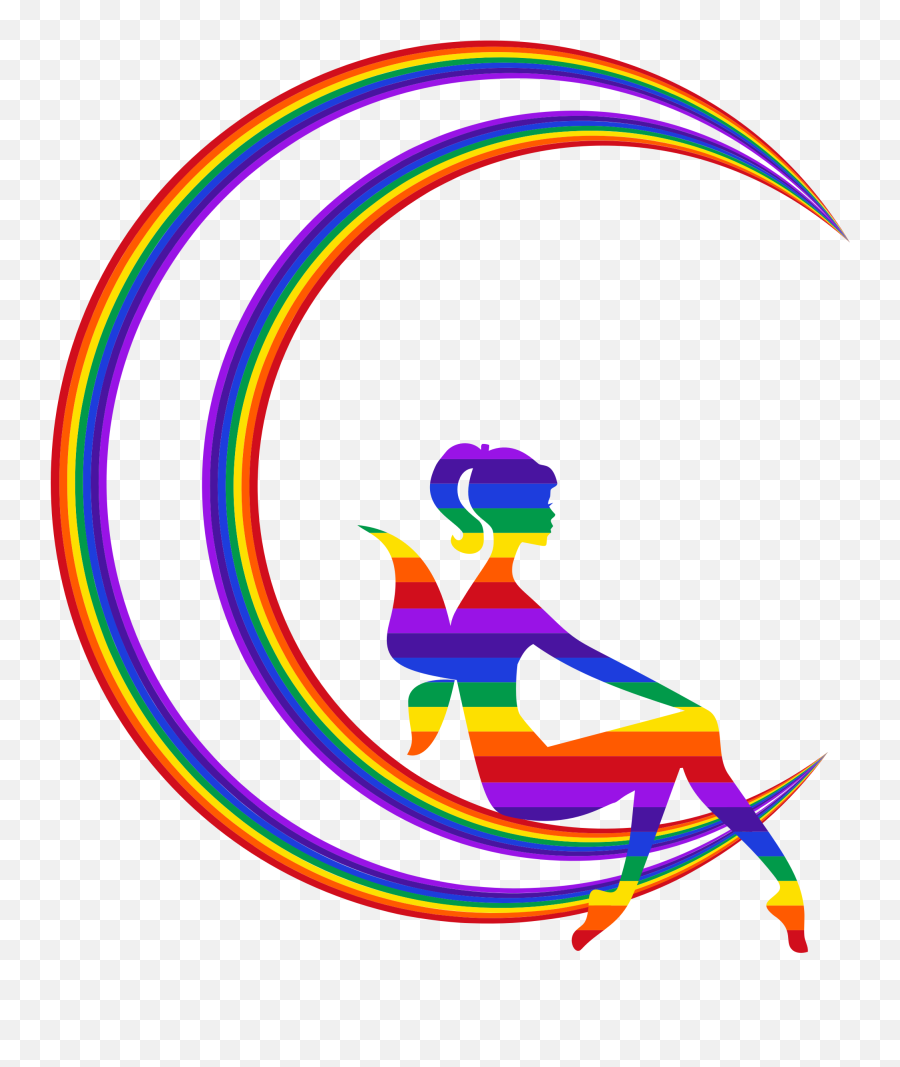 Cresent Moon Png - This Free Icons Png Design Of Rainbow Rainbow Fairy Clipart,Moon Clipart Transparent Background