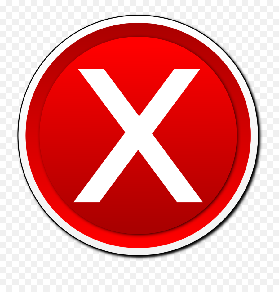 X Mark Button Png Svg Clip Art For Web - Download Clip Art Negative Png,X Mark Transparent
