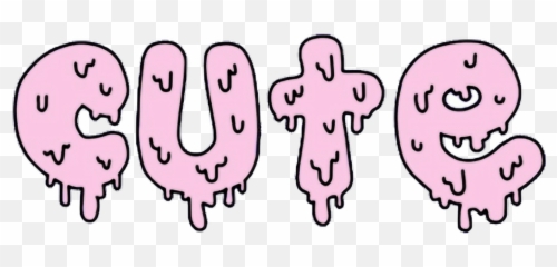 Download Hd Cute Grimeart Grime Pink - Word Cute Png,Grime Png