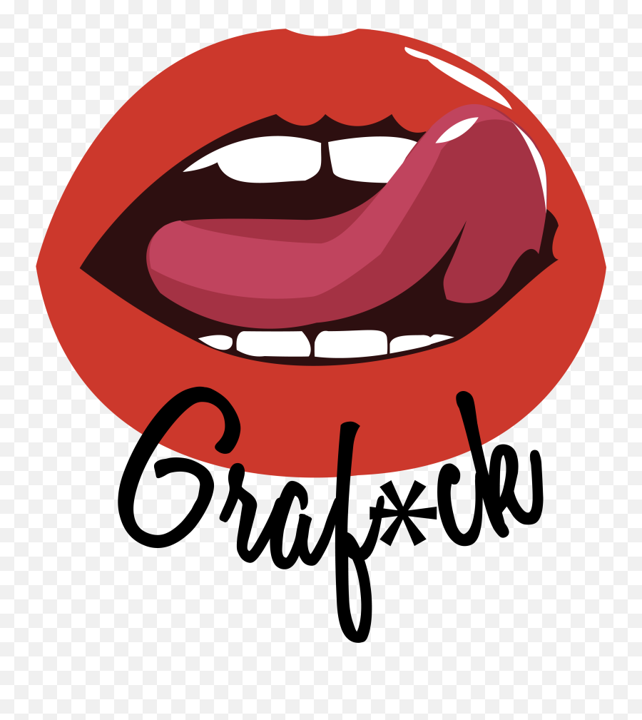 Birrete Png - Girl Mouth Licking Lips Drawing,Birrete Png