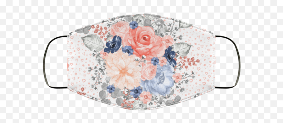 Tropical Flowers 3 Layers Face Mask - Rose Png,Tropical Flower Png
