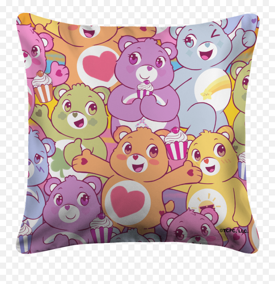 For Fans By Fanscare Bears Pile White Pillow Case - Decorative Png,Care Bears Png