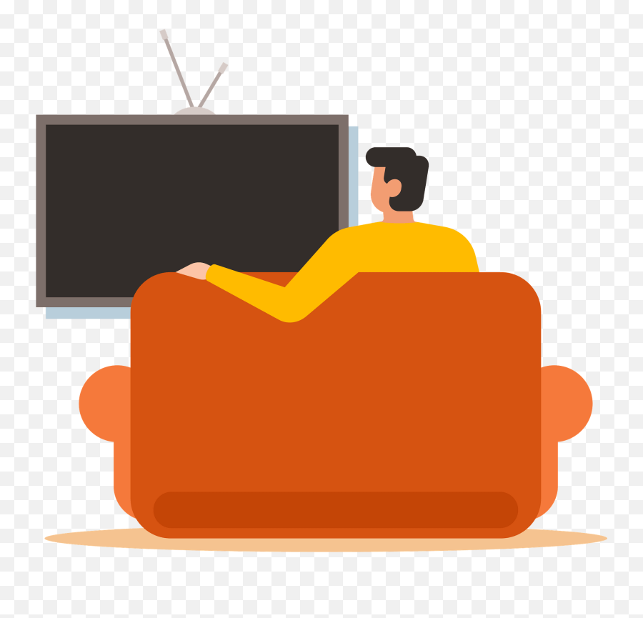 Man Watching Tv Clipart Free Download Transparent Png - Man Watching Tv Clipart,Tv Transparent