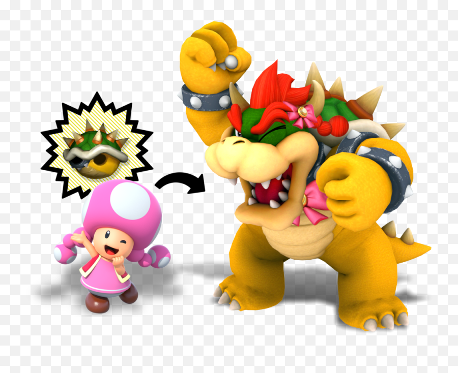 Toadette - Blue Toad And Toadette Png,Bowsette Png